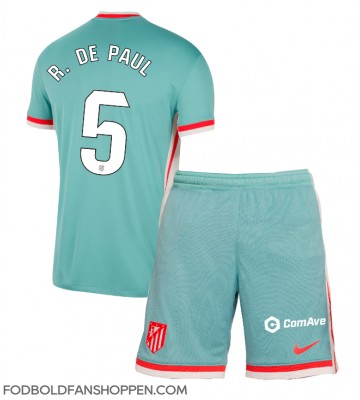 Atletico Madrid Rodrigo De Paul #5 Udebanetrøje Børn 2024-25 Kortærmet (+ Korte bukser)